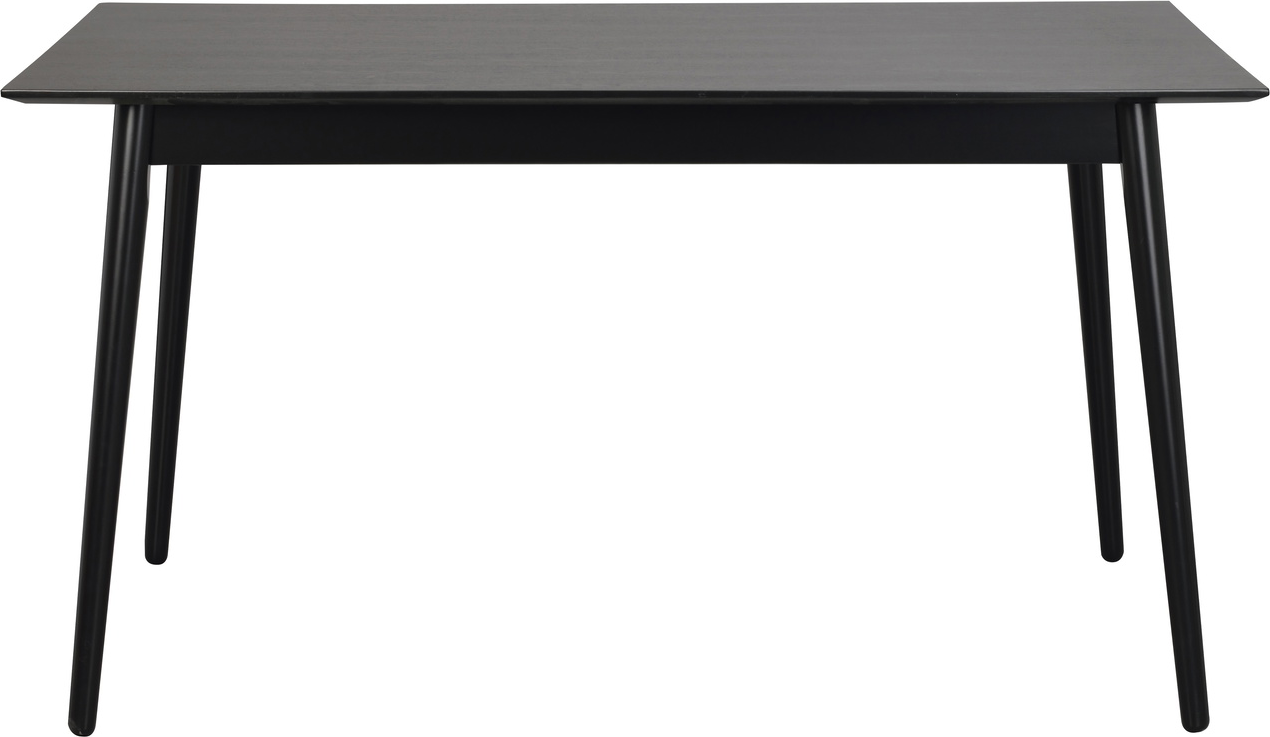 Spisebord Rowico Lotta 140ã 90   Sort Lakeret Mdf-askefiner   Massivt Gummitræ