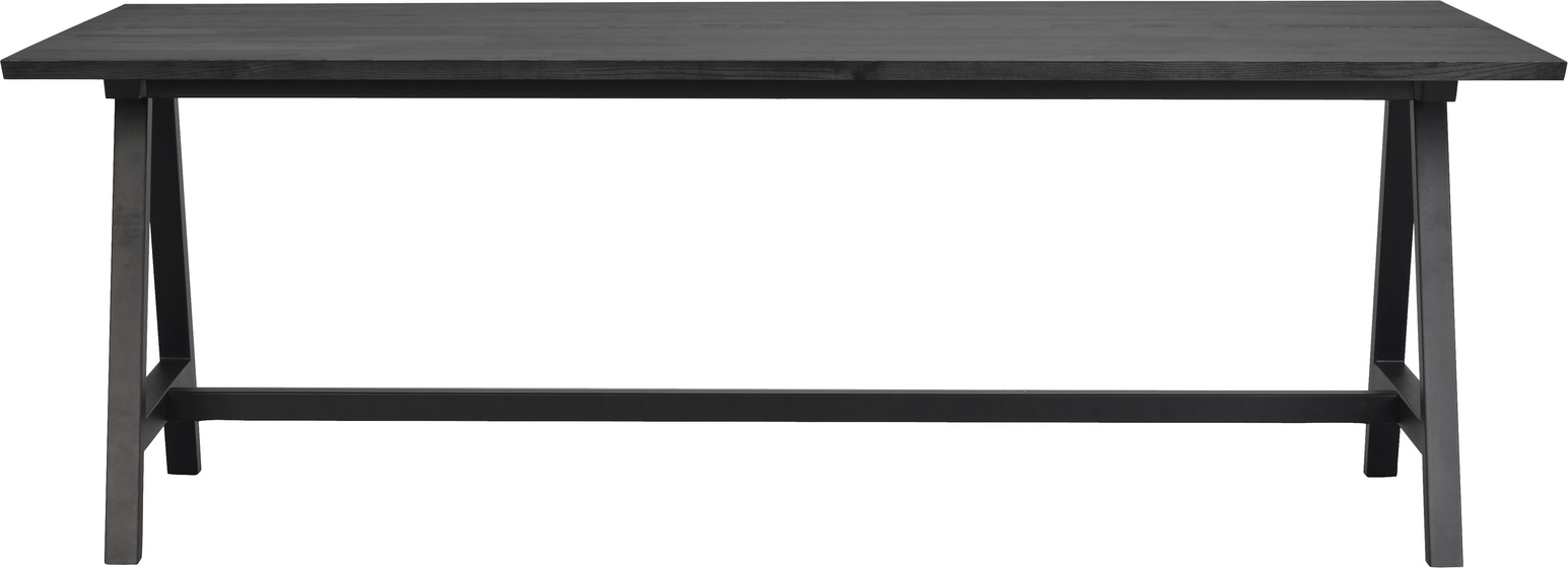 Spisebord Rowico Carradale 220ã 100   Massivt Egetræ   Grafit Metalstel Fsc 100 -certificeret  -ben
