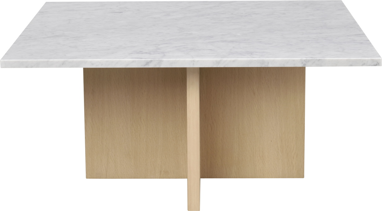 Sofabord Rowico Brooksville Firkantet Hvid Carrara-marmor 90ã 90