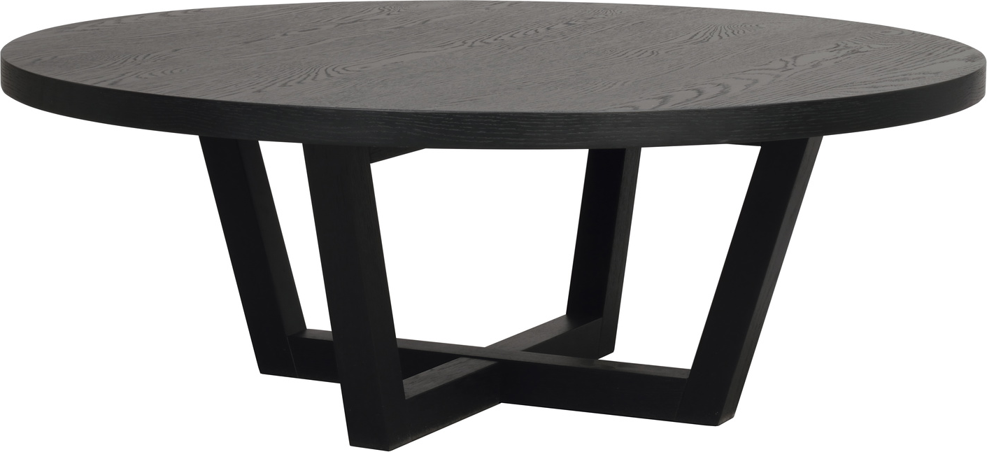 Sofabord Rowico Boxford ø110   H40   Sort   Skandinavisk Loungebord