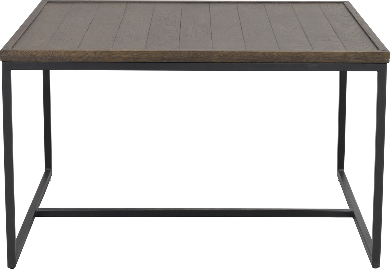 Sofabord Rowico Deerfield   Brunlakeret Egetræ   Sort Metal Fsc 80ã 80   H47