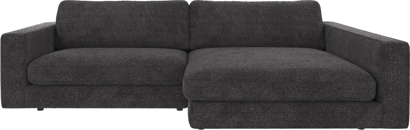 Chaiselongsofa Rowico Duncan Højrevendt Robin Stof Mørkegrå 258x150x78