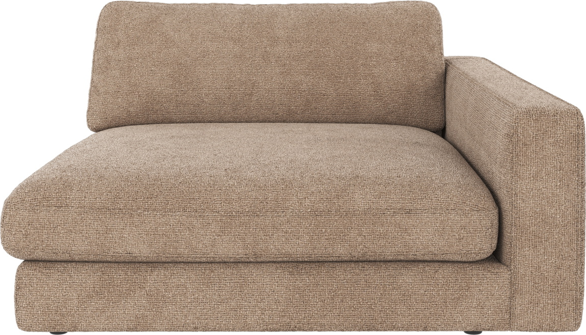 Sofamodul Højre Armlæn Lang Rowico Duncan Gråbeige Melange 100 Polyester