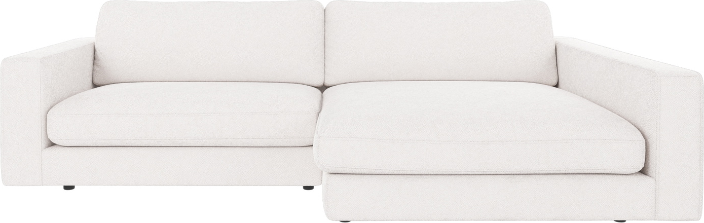 Chaiselongsofa Højrevendt Rowico Duncan Hvidt Bobby-stof 78x258x150