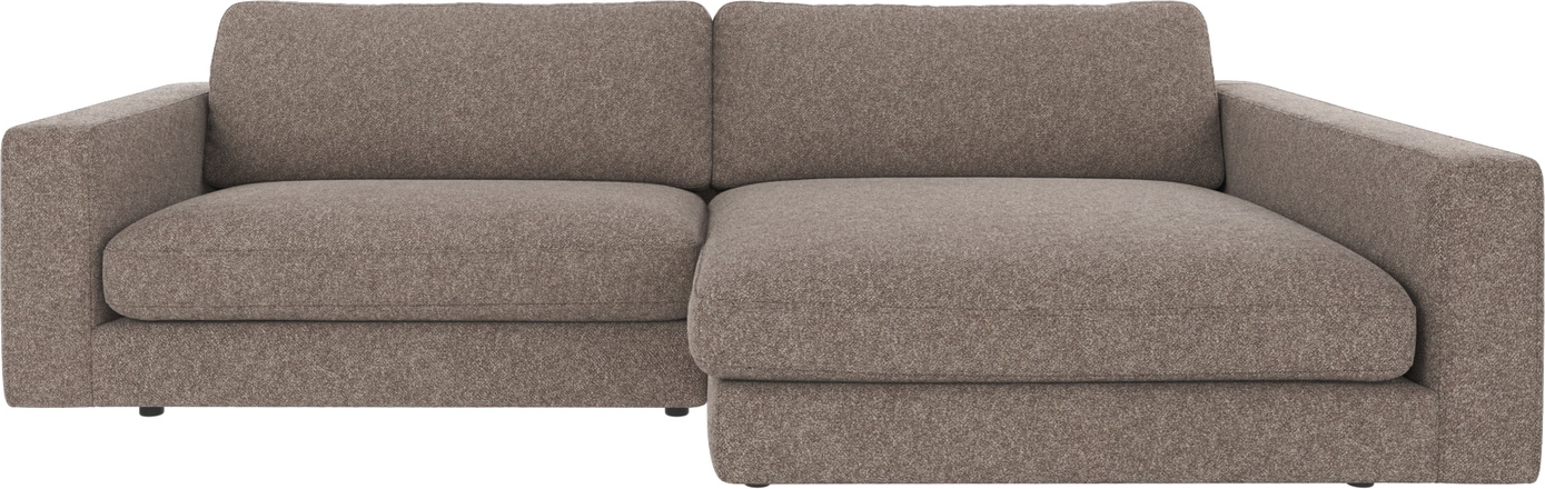 Chaiselongsofa Rowico Duncan Højrevendt Mørk Beige 100 Polyester Slidstærk Melange 258ã 150