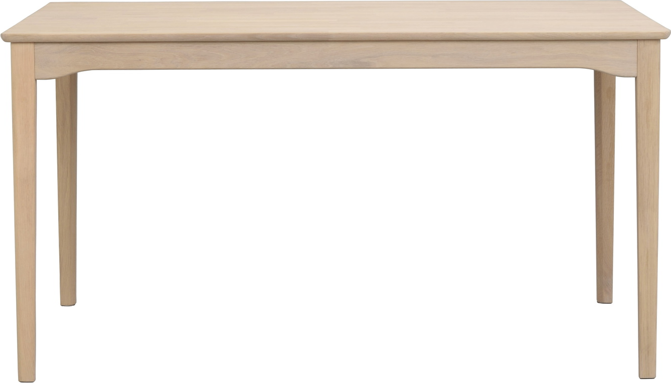 Spisebord Rowico Markham   Hvidkalket Massivt Egetræ  140x90    Udvidelsesbart