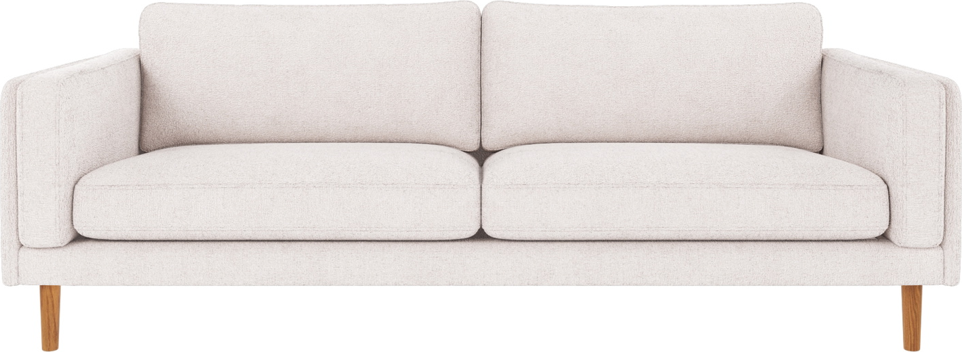 -personers Sofa Rowico Braden Greg Hvid Polyester Fsc Egetræben B216xd87xh78
