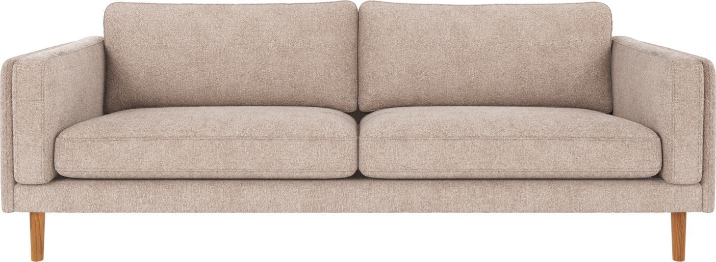 -personers Sofa Rowico Braden   Lys Beige Greg   Polyesterstof  Lakerede Egetræsben  216   87   78
