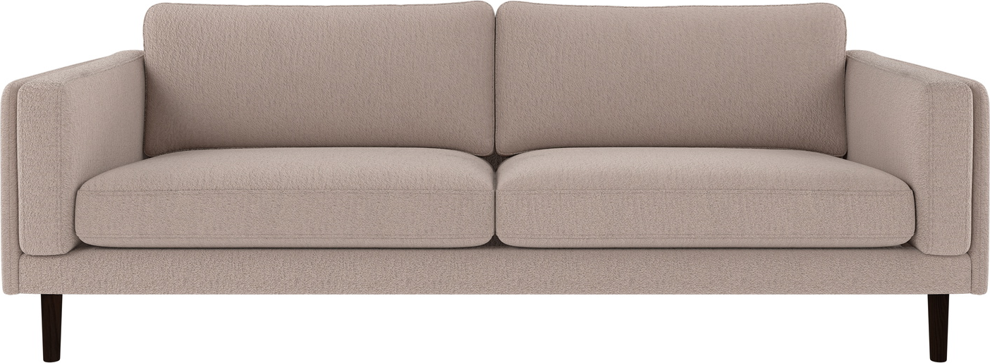 -personers Sofa Rowico Braden Alice 01 Lys Beige Brun Fsc-mix Træramme Polyesterstof Slanke Egetræben
