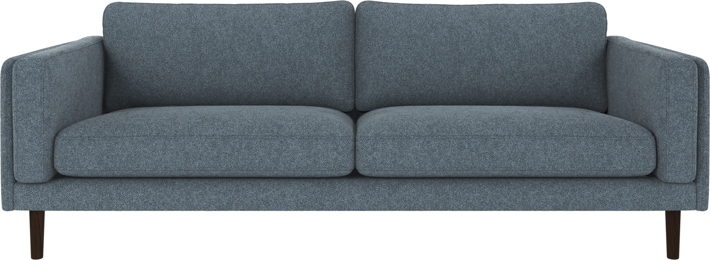 -personers Sofa Rowico Braden Mellemblå Bobby 15 Polyester Fsc-mix Træstel