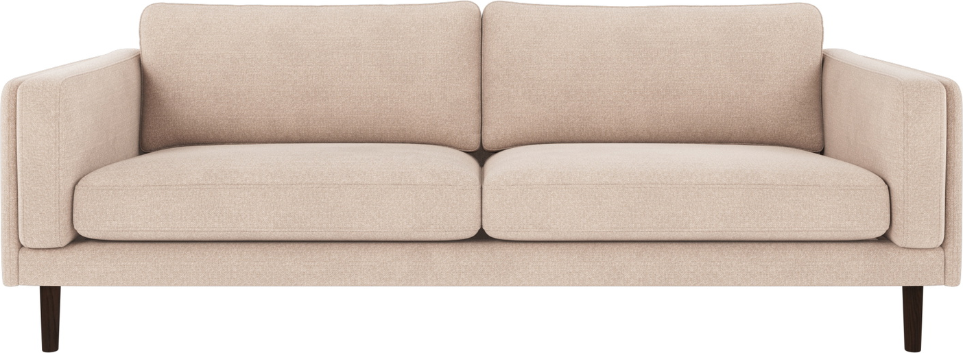 -personers Sofa Rowico Braden Rita Lys Beige Med Lakerede Egetræsben