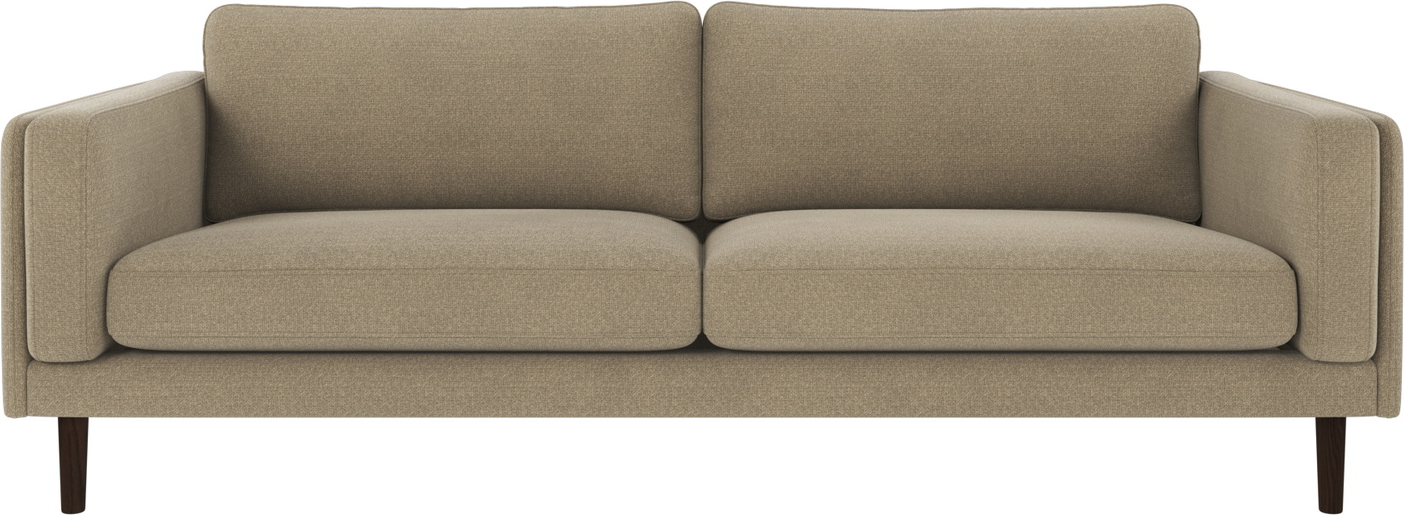 -personers Sofa Rowico Braden Mørk Beige Rita Stof Fscâ -mix Træ H78ã B216ã D87
