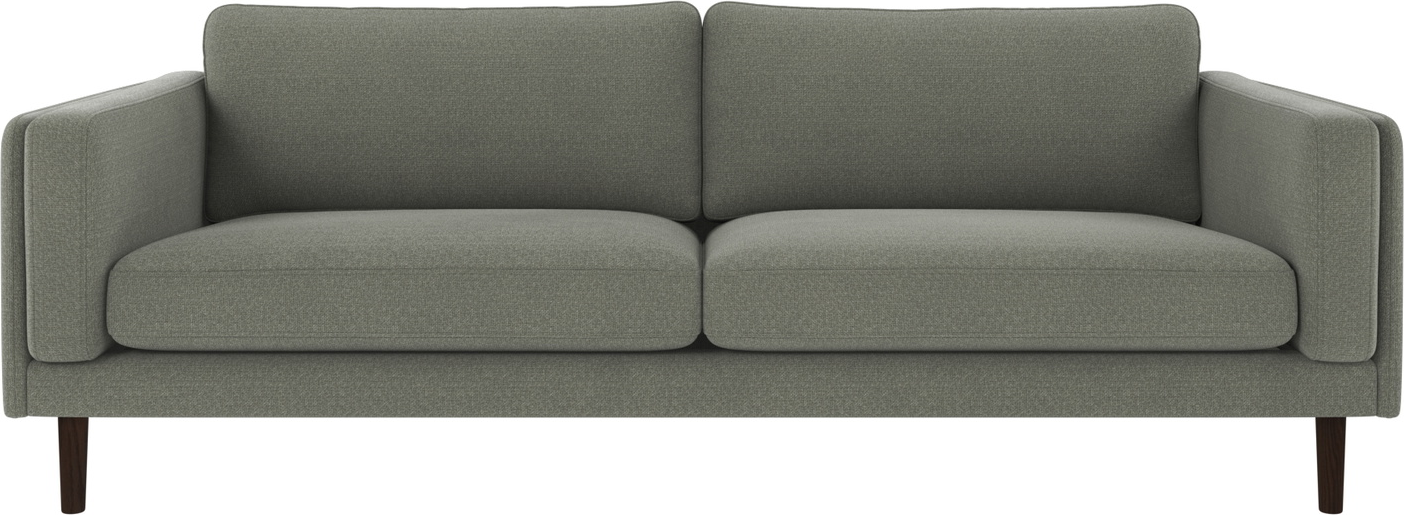-personers Sofa Rowico Braden Moderne Nordisk Design Grønt Rita-tekstilstof Lakerede Egetræsben