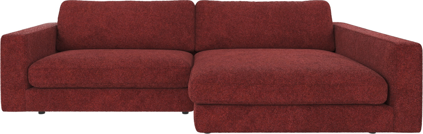 Chaiselongsofa Rowico Duncan Højrevendt Anna Polyester Rød 78x258x150