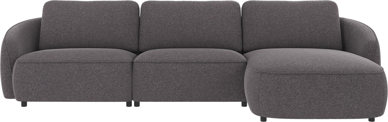 Chaiselongsofa Rowico Norris Højrevendt Mørkegrå Brenda 18 Polyester Skandinavisk Design Fscâ -certificeret Træ