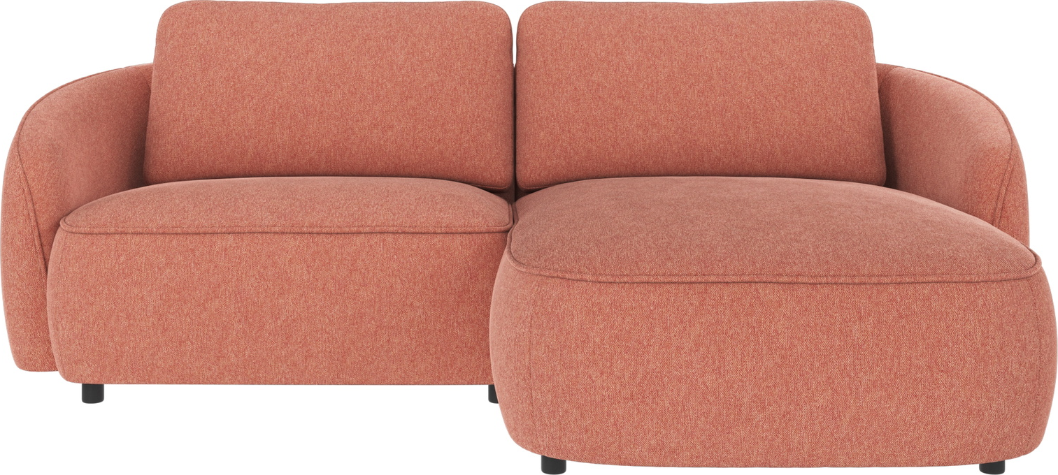 Chaiselongsofa Rowico Norris Højrevendt Rød 226x162 Brenda Polyester Med Ergonomisk Koldskum