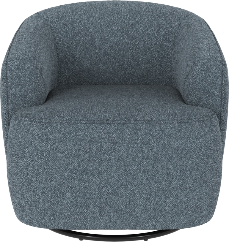 Loungestol Rowico Dermot Drejestol Mellemblå Polyester Fsc-mix H78xb85xd90