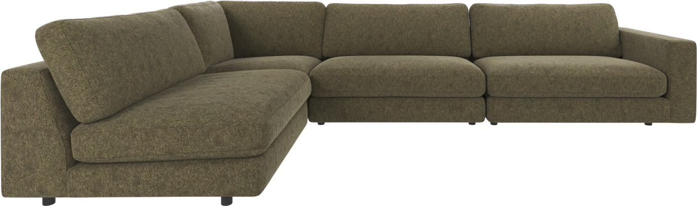 Rowico Duncan Hjørnesofa Modulsofa 23-seater Open End   Brenda 77 Grøn Meleret Polyester