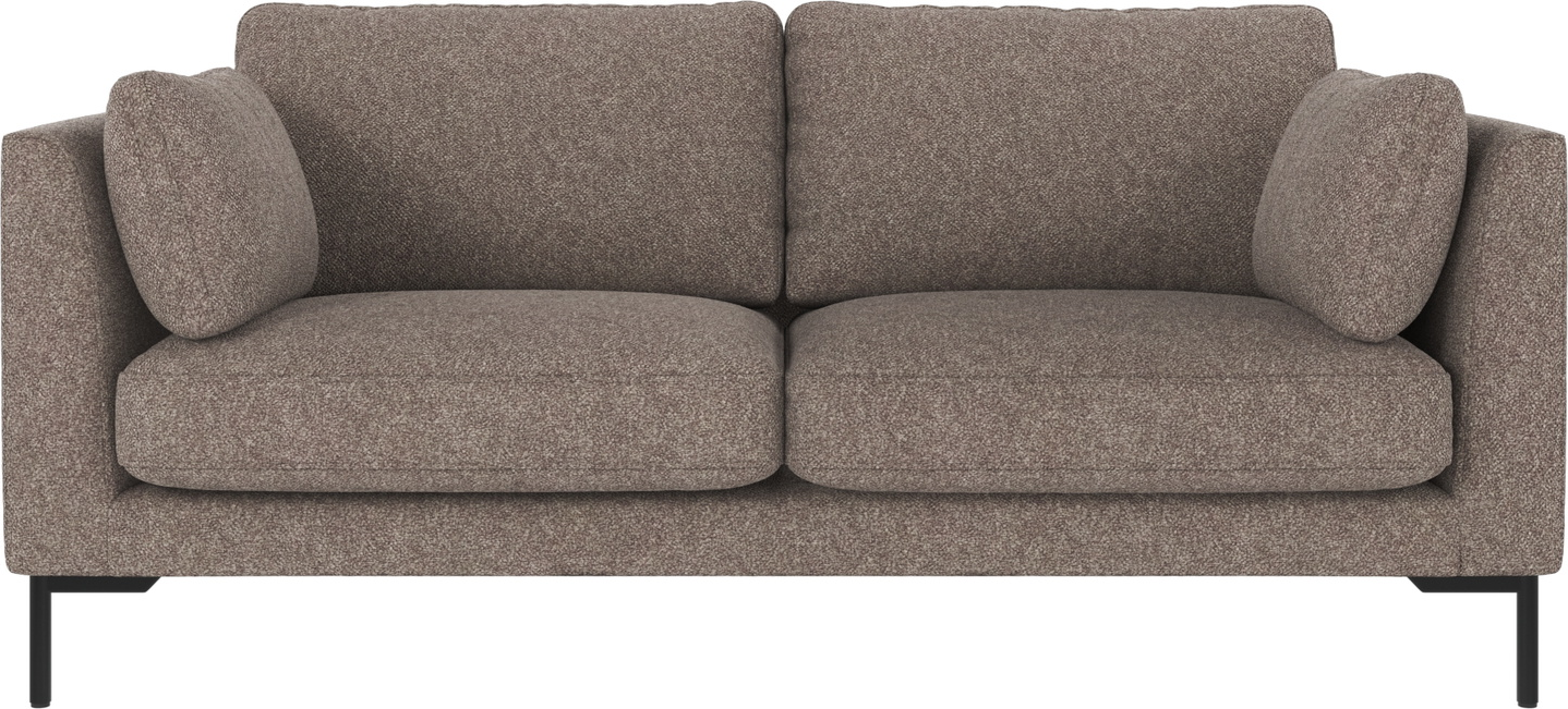 -personers Sofa Rowico Corwin Mørk Beige Med Sorte Metalben 190 98 83