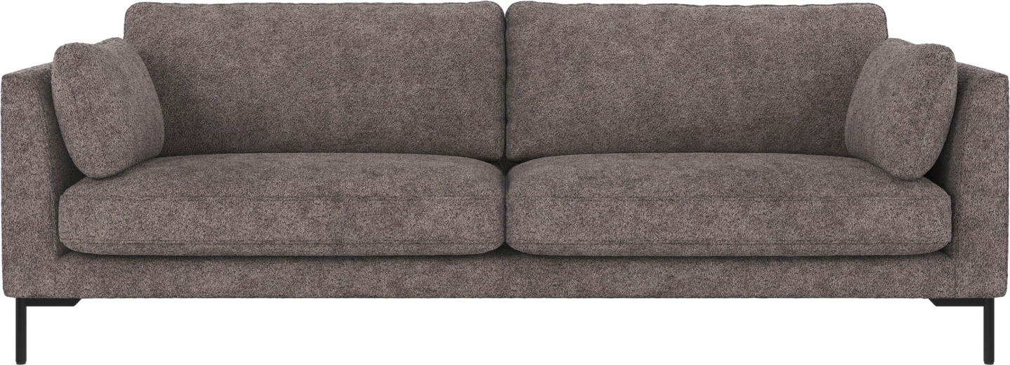 -personers Sofa Rowico Corwin Mørkegrå Anna 18 Polyester Fsc-mix Træstel Metalben