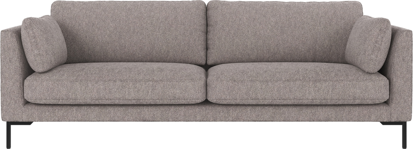 -personers Sofa Rowico Corwin   Alice 149 Gråt Stof Med Sort Metalben   Nordisk Minimalisme 83ã 238ã 98