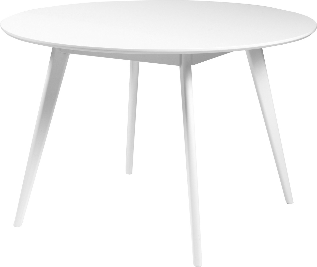 Spisebord Rowico Yumi Rundt ø115   Hvidlakeret Mdf   Massivt Gummitræsben