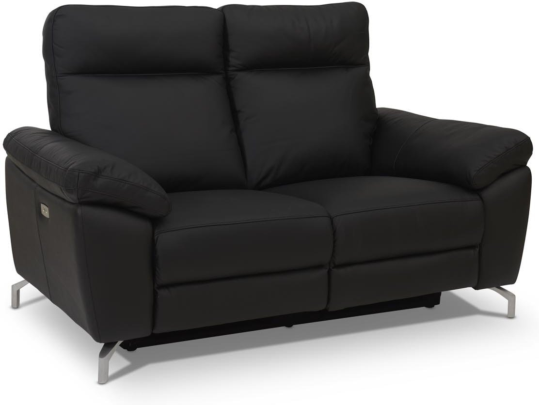 Elegant 2-personers Lædersofa i Sort - Raymond Edinburgh