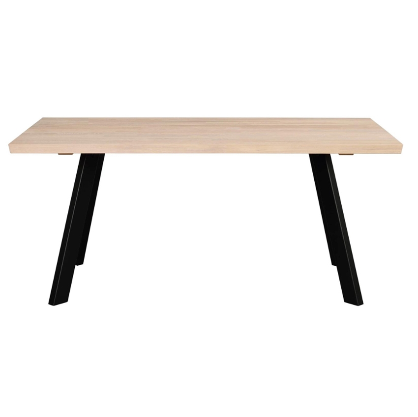 Rowico Home Fred Spisebord 170   95   Hvidpigmenteret    Sorte Ben   Møbelsalg