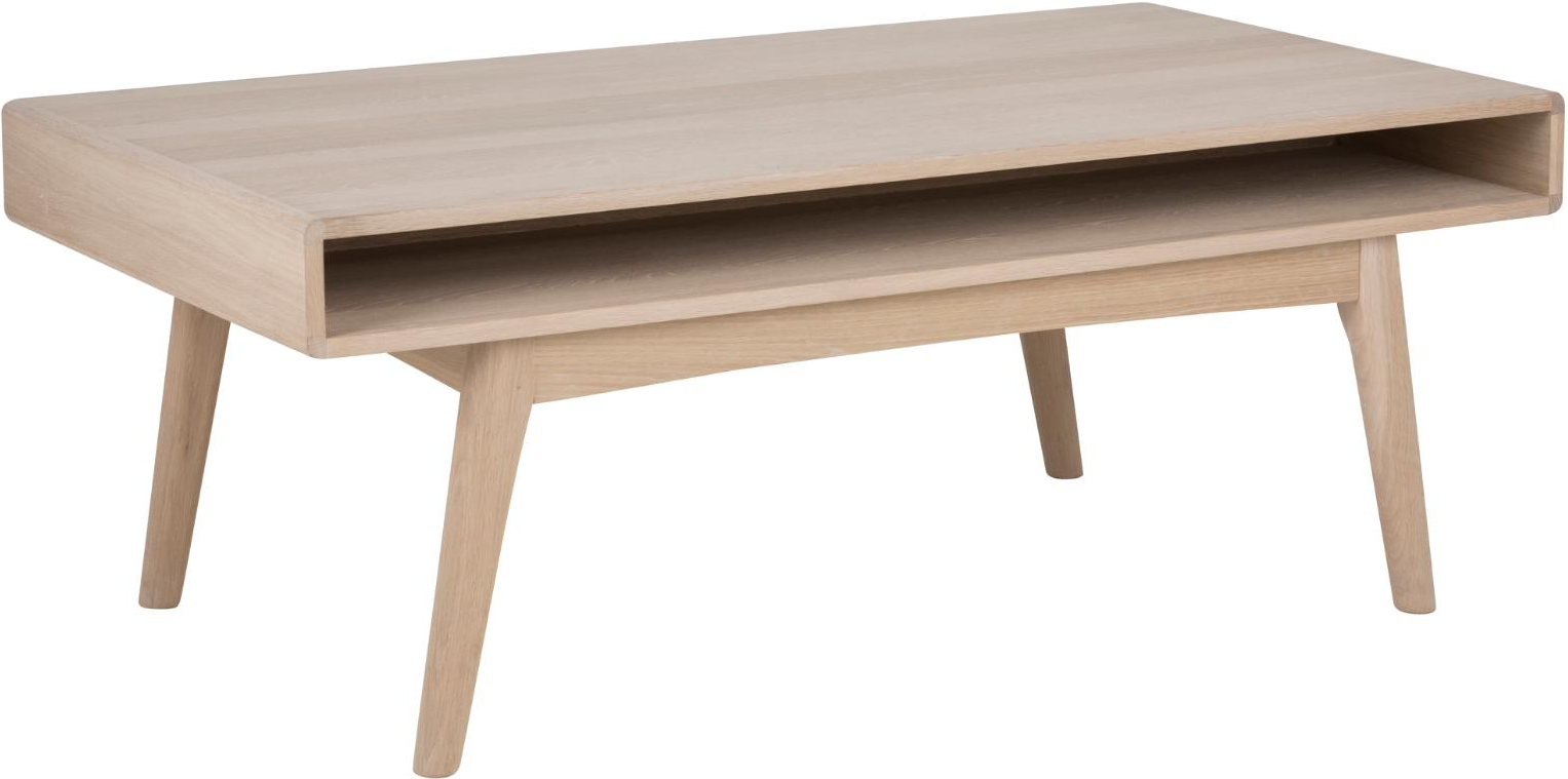 Sofabord Signature Merano Hvidpigmenteret Egefiner Loungebord 130x70   H50