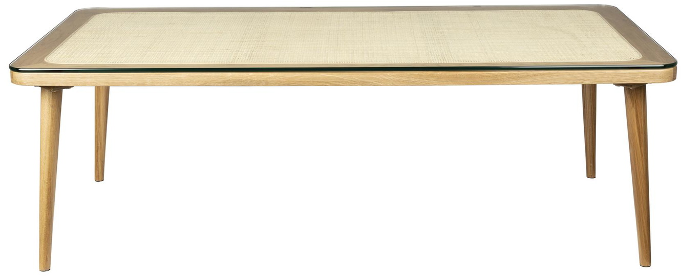 Sofabord Studio White Haru med Perlemorglasbordplade