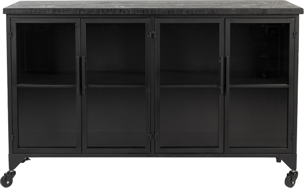 Skænk Studio White Ferre Antracit Granfinér Jern Opbevaringsmøbel L120ã H75ã D35