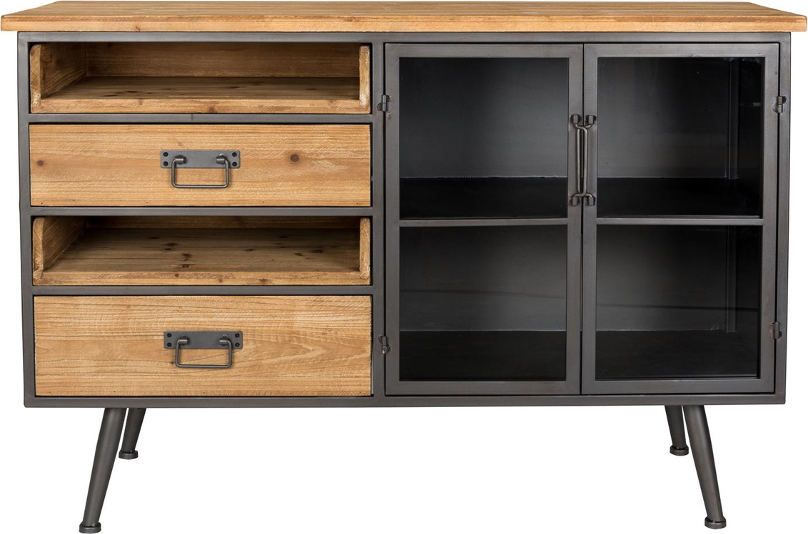 Skænk Studio White Damian – Antracit Grantræ, Industrielt Design