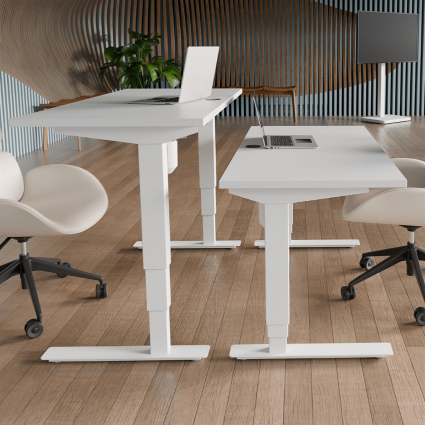 Norddesk Flexlift Hæve- Sænkebord 80x60  Hvid 80     60     Møbelsalg