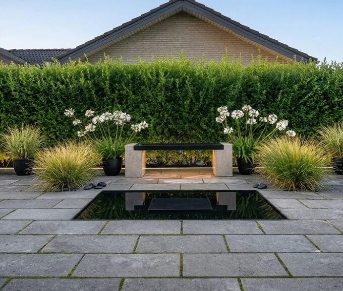 Spejlbassin   5mm Sort Lakeret  160x80x10cm