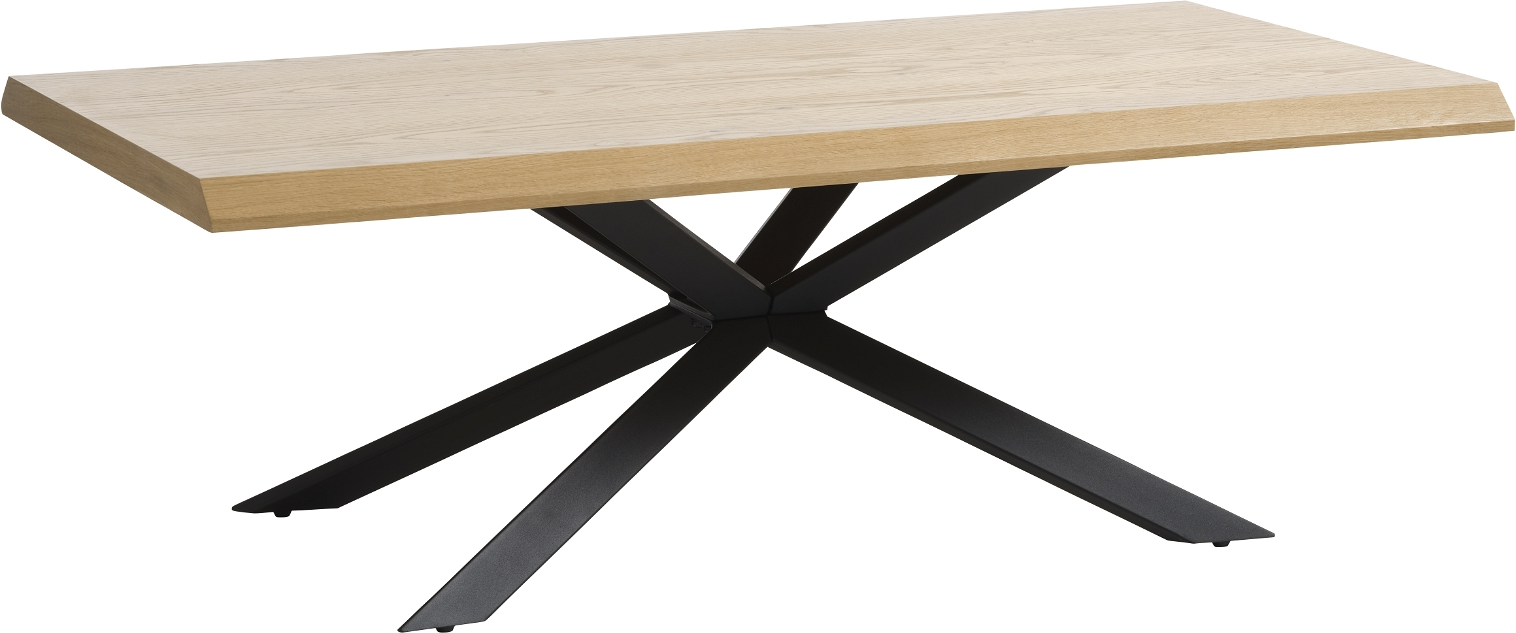 Sofabord Nordique Design Arno   Naturlig   Med Sorte Metalben 130   68   45