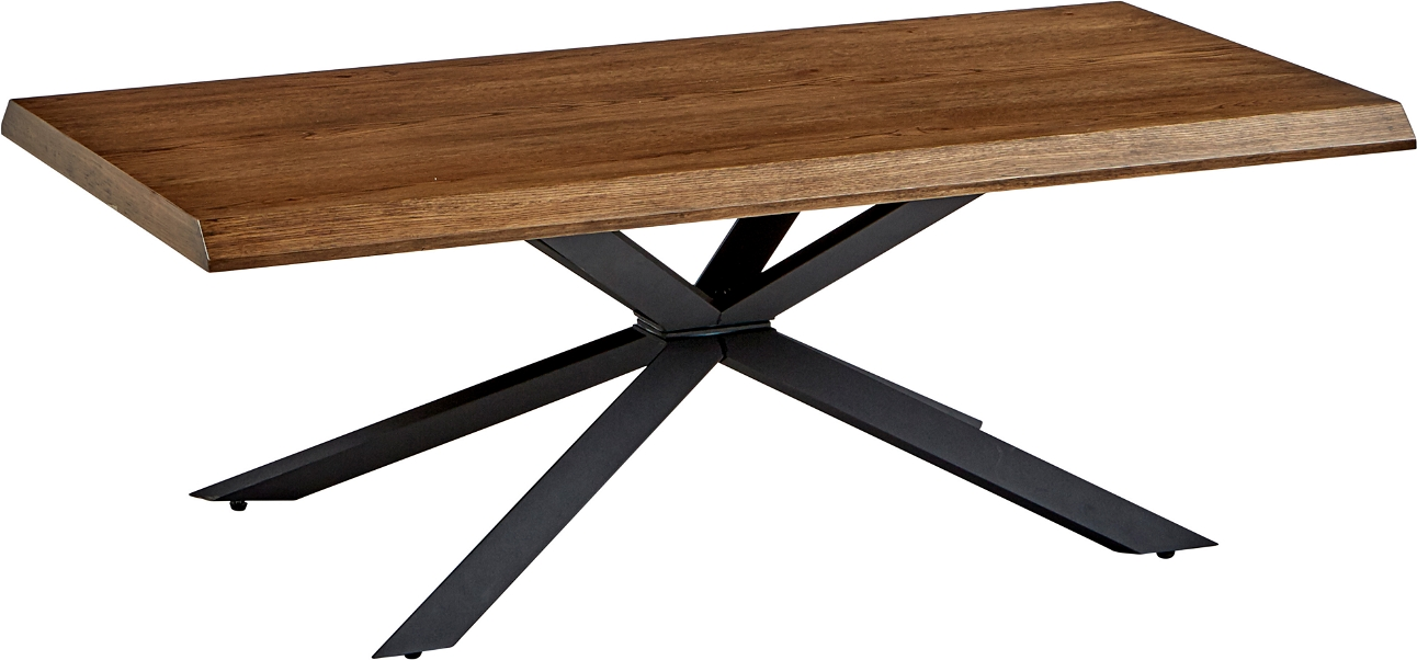 Nordique Design Sofabord  Loungebord Arno   Røget Egetræ Med Sorte Metalben L130xb68