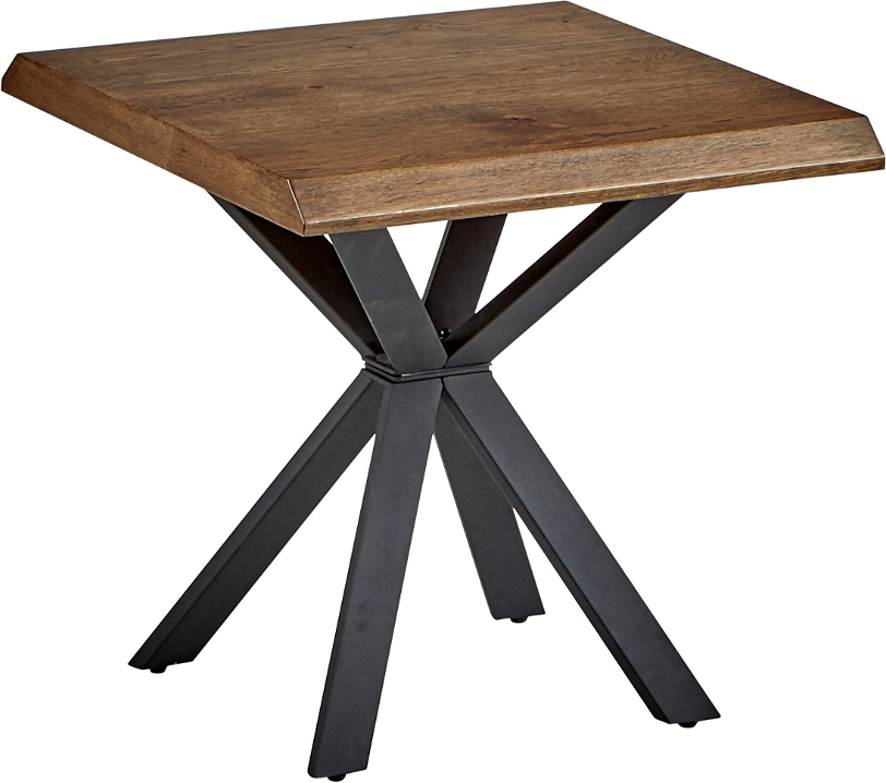 Sidebord   Småbord Nordique Design Arno   Røget Egetræ   Sort Metal 60   60   56