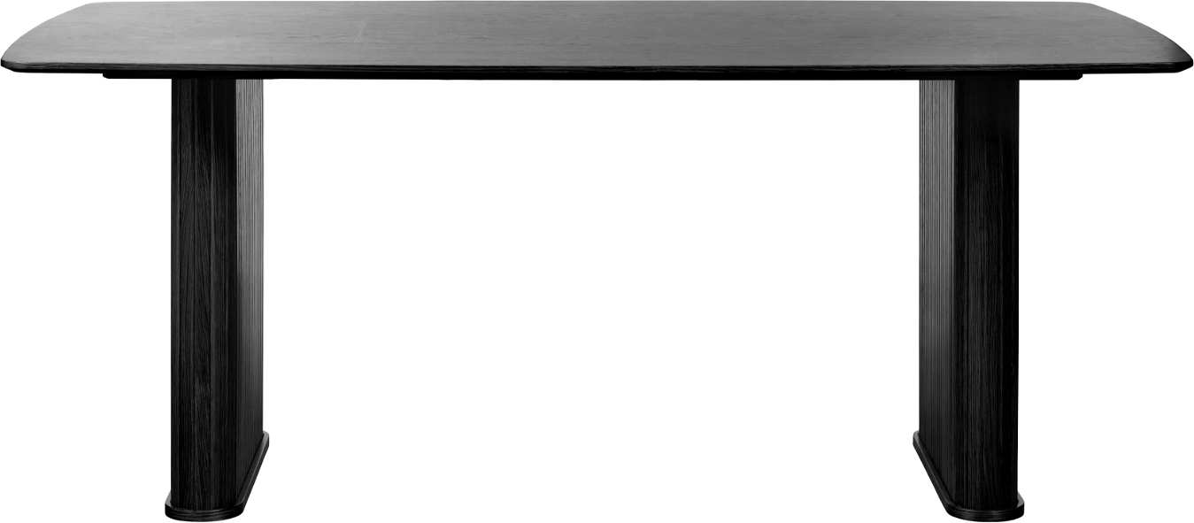 Spisebord Nordique Design Nola Bådformet Mdf Egetræ Sort 190   100