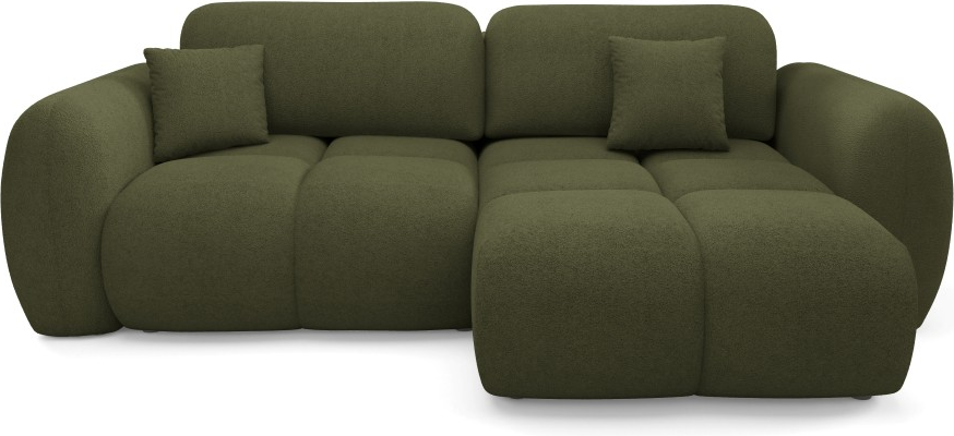 Hjørnesofa Maison Vellé Lunelle Loungesofa Sovefunktion 200x140 Stof Quelle 38 Olivengrøn