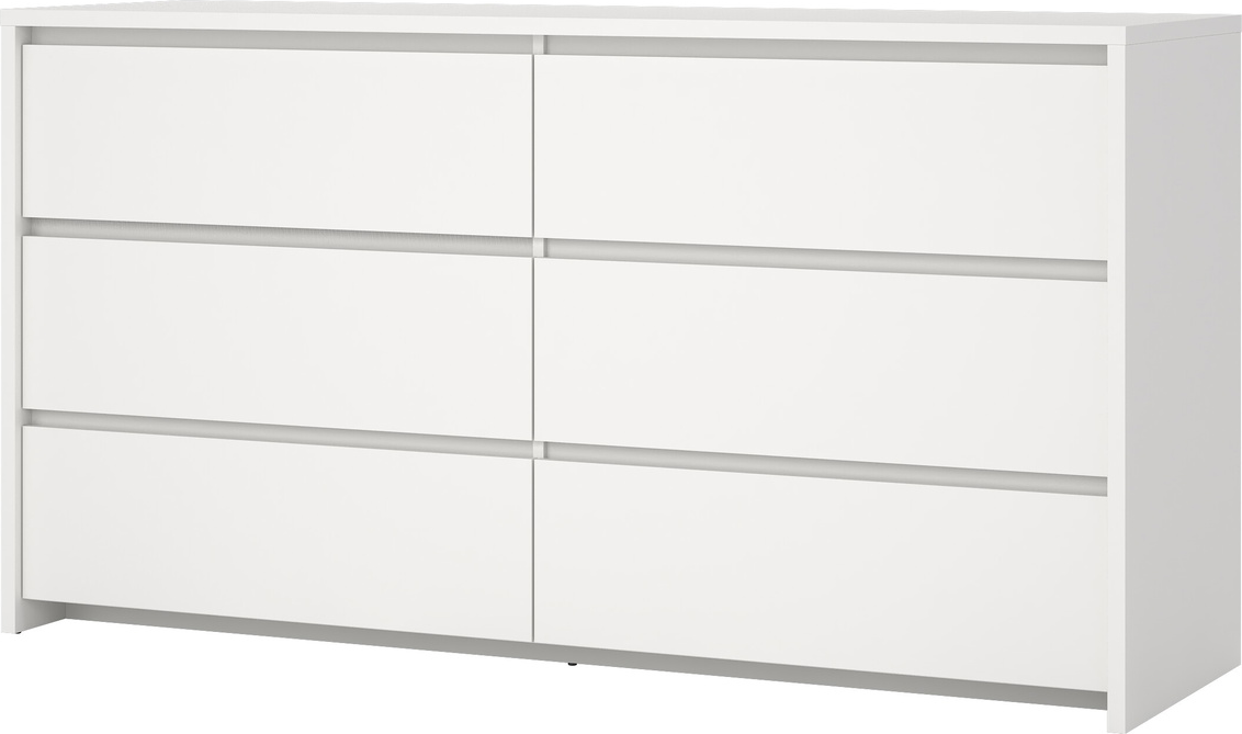 Dobbelt Kommode Vesterholm Next   Skuffer Hvid Fsc Spånplade Vægmonteret H83 8xb157 1xd48