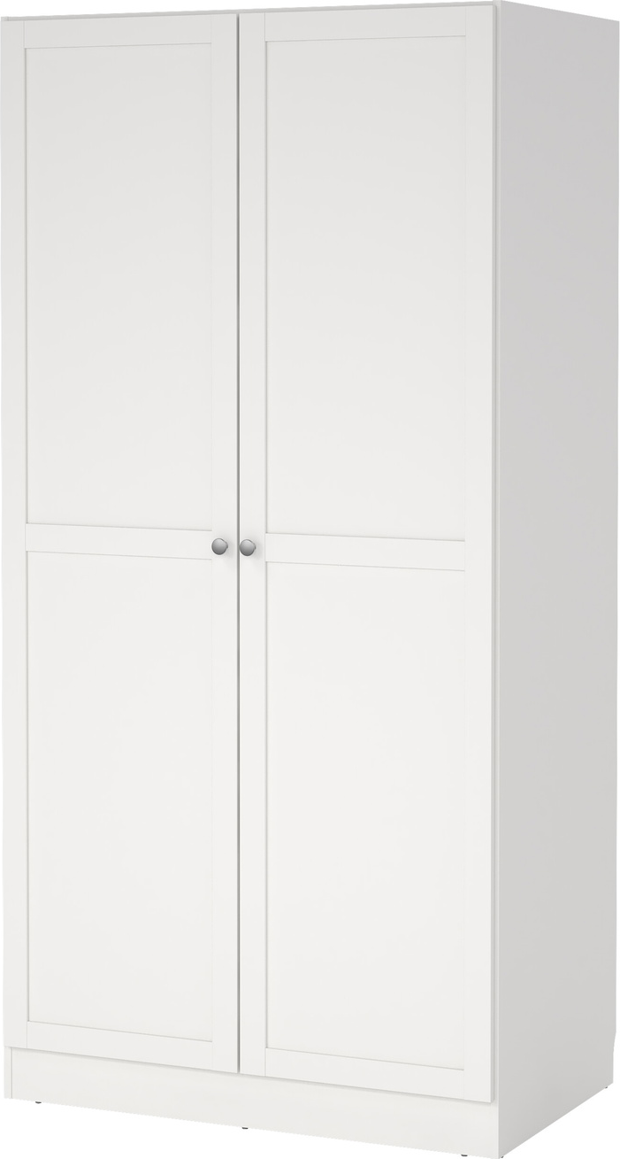 Garderobeskab Vesterholm Billund   Rammedøre Hvid H200 B98 D62