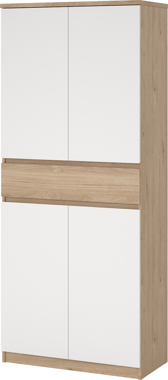 Skoskab Skoreol Vesterholm Naia Jackson Hickory Hvid H192xb80xd40 Plads Til 30 Par Fsc