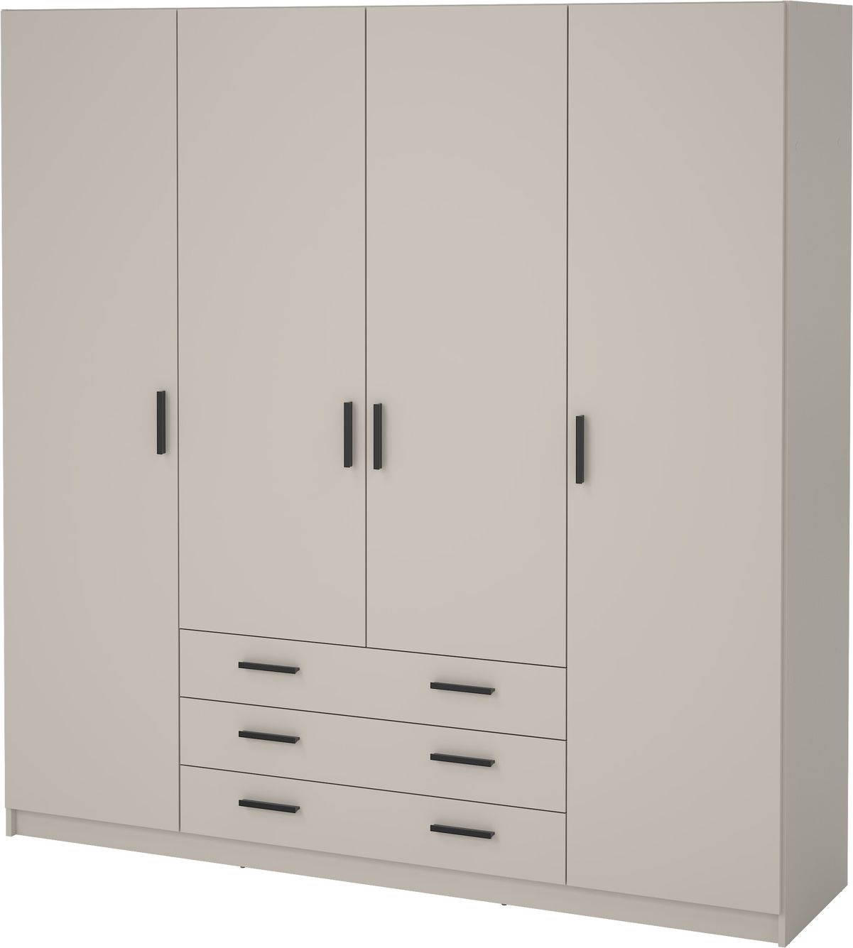 Garderobeskab Vesterholm Sprint Kashmir H200xb196xd50      Døre    Skuffer    Hylder  Vægmonteret  Fsc