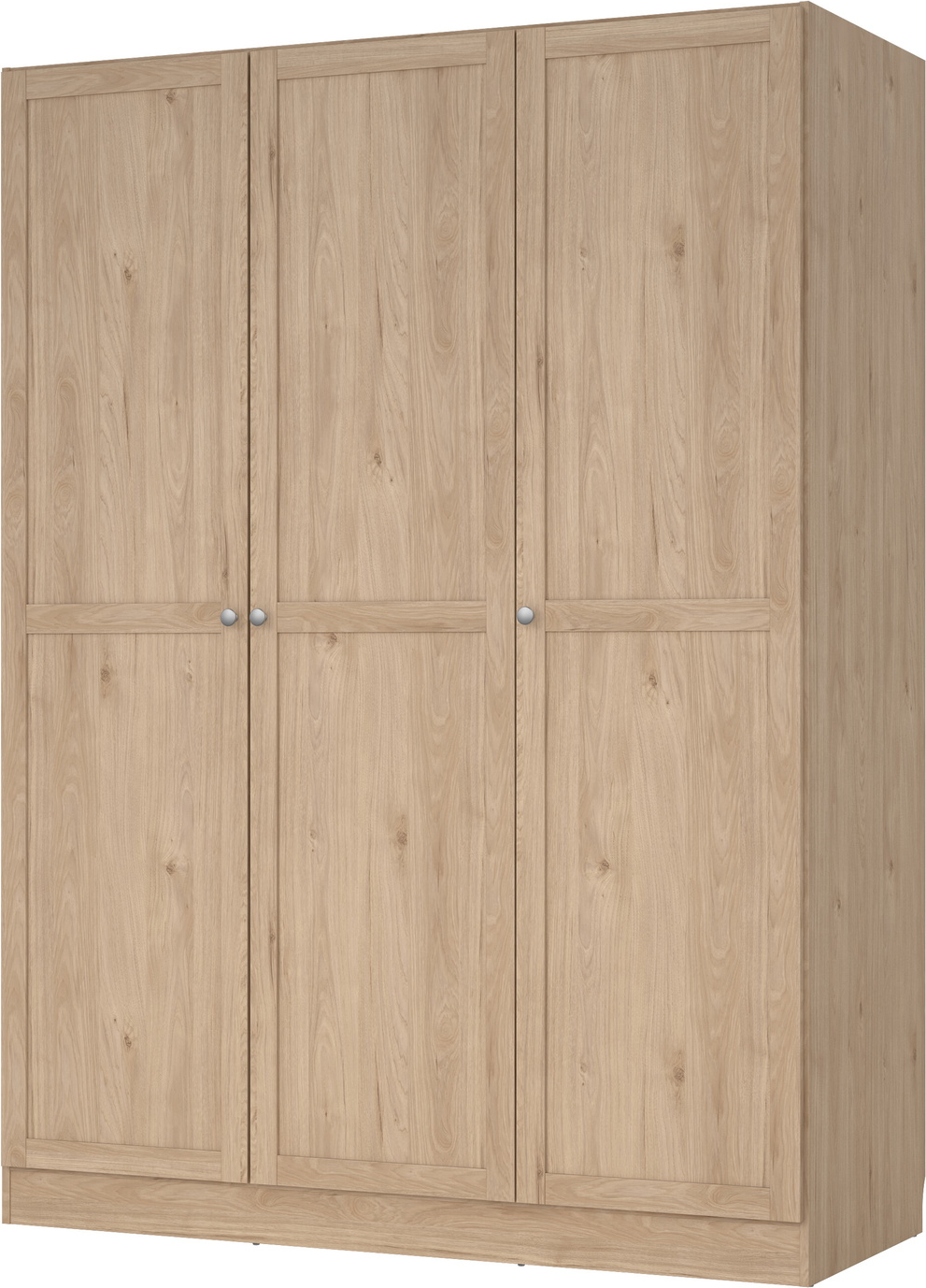 Garderobeskab Vesterholm Billund  -dørs Jackson Hickory Fsc Spånplade  H200ã B147ã D62    Tøjstang   Hylder