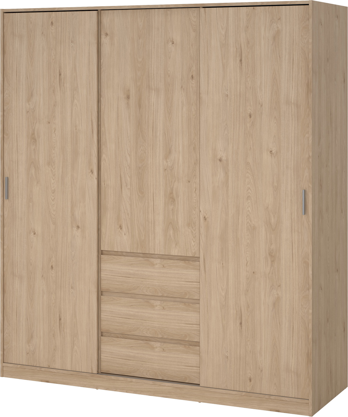 Garderobeskab Vesterholm Naia H200ã B177ã D60    Jackson Hickory     Skydedøre    Dør    Skuffer  Fsc