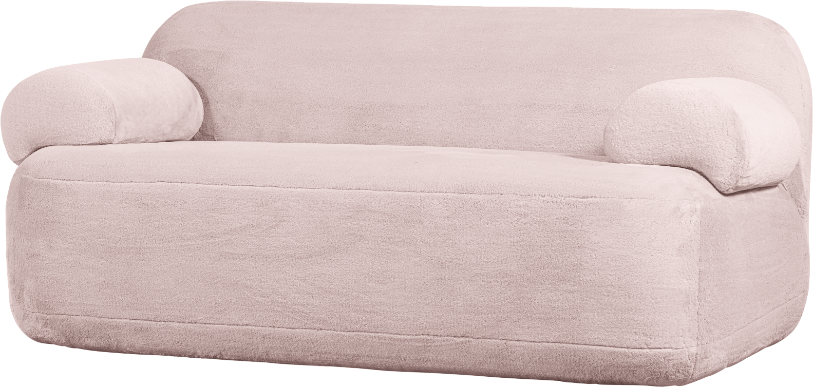 Luksuriøs 2-personers sofa Woood Jolie Lys Rosa