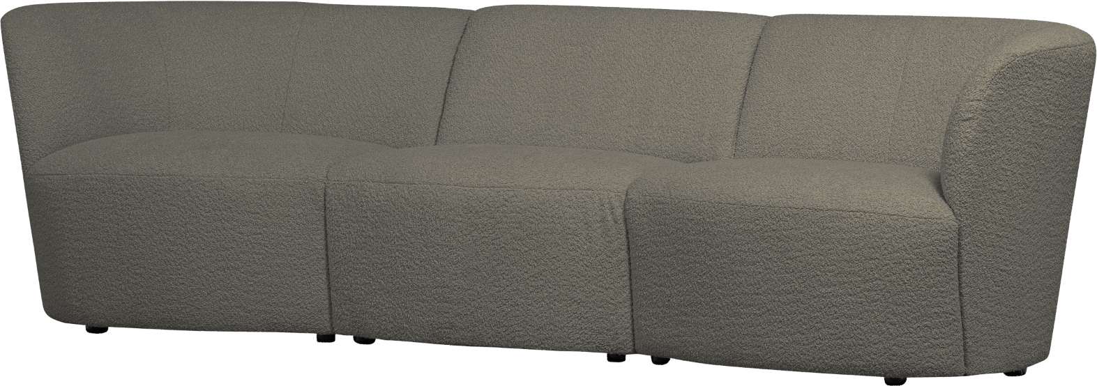 3-personers Byg-selv Modulsofa Woood Coco - Varm Grøn Bouclé