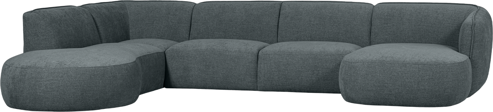 Venstrevendt Hjørnesofa Woood Polly - Blå Grøn Polyester