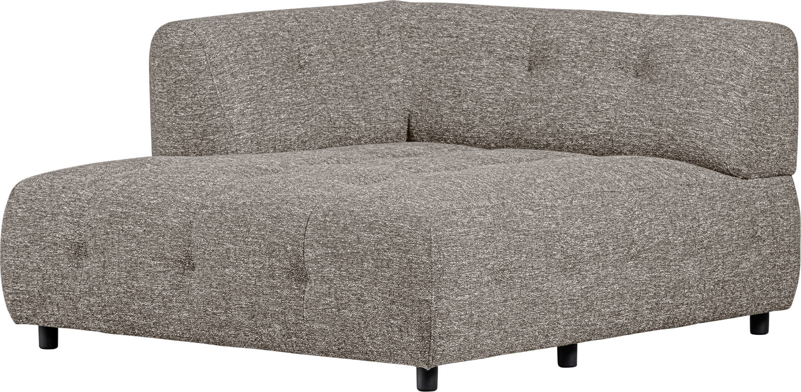 Woood Louis Modulsofa     Chaiselong Venstre Grov Melange Kaffe H73   B122   D140