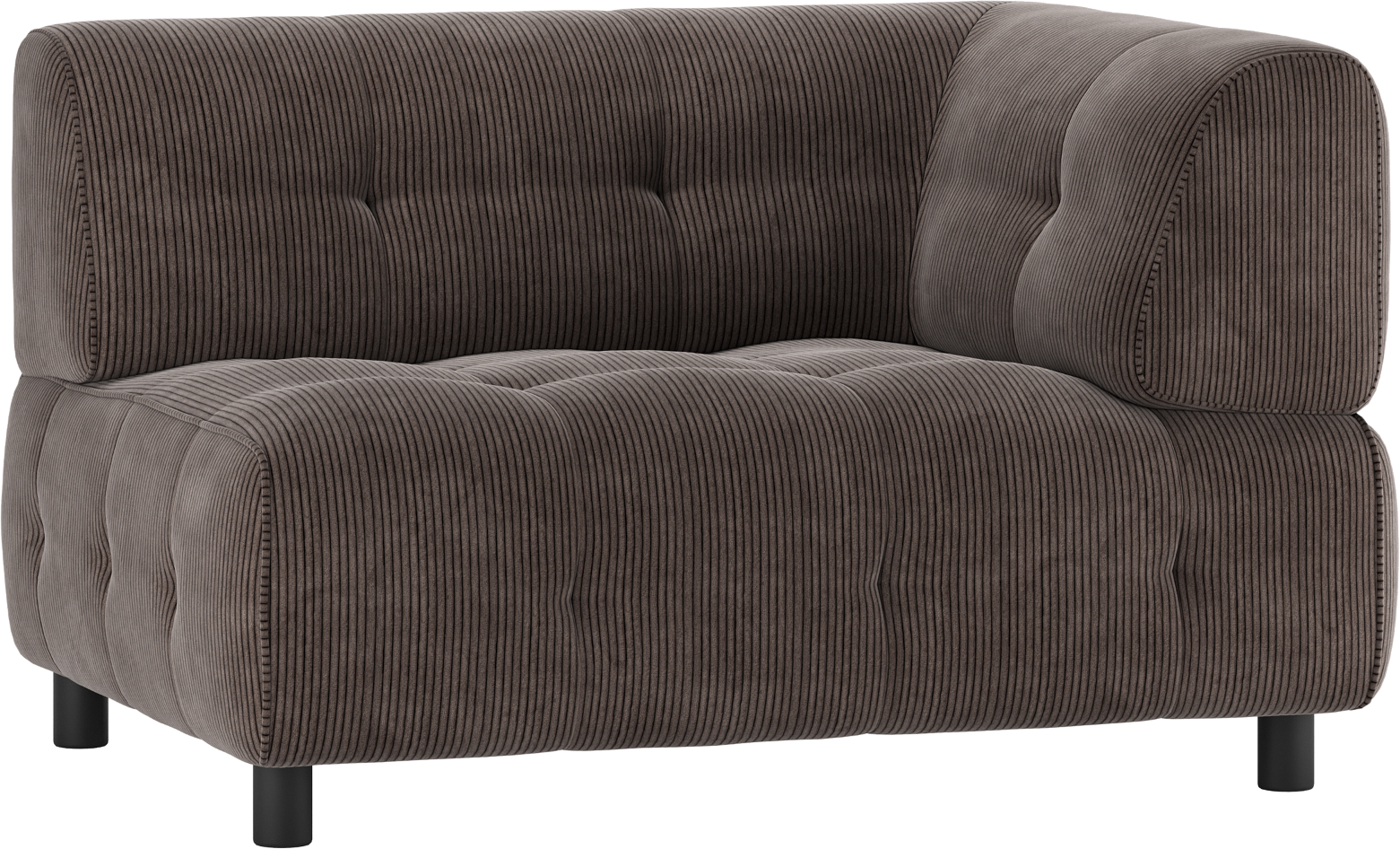Woood Louis Byg-selv Modulsofa - Højre Arm Fløjl Kaffe